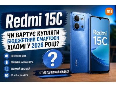 Redmi 15C - чи варто купувати бюджетний смартфон Xiaomi у 2026?