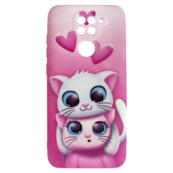 Чехол Picture для Xiaomi Redmi Note 9 Pink Cat