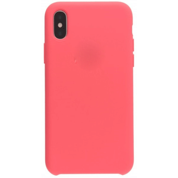 Чехол Apple Silicone Case для iPhone X/Xs, яскраво-рожевий