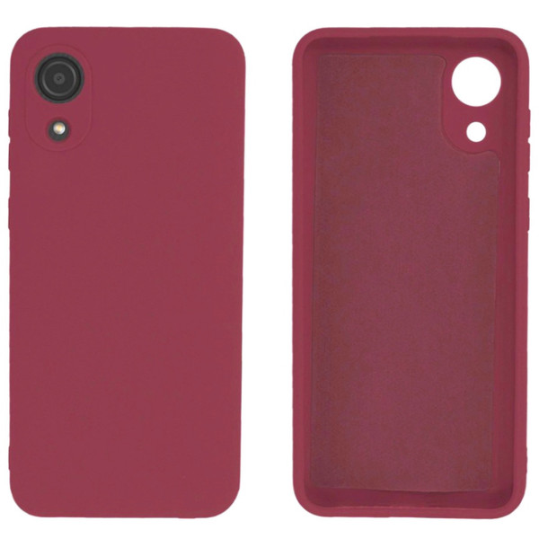 Силиконовый чехол для Samsung A03 Silicone Case Full Marsala