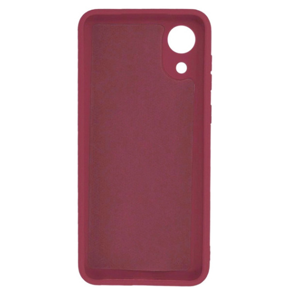 Силиконовый чехол для Samsung A03 Silicone Case Full Marsala