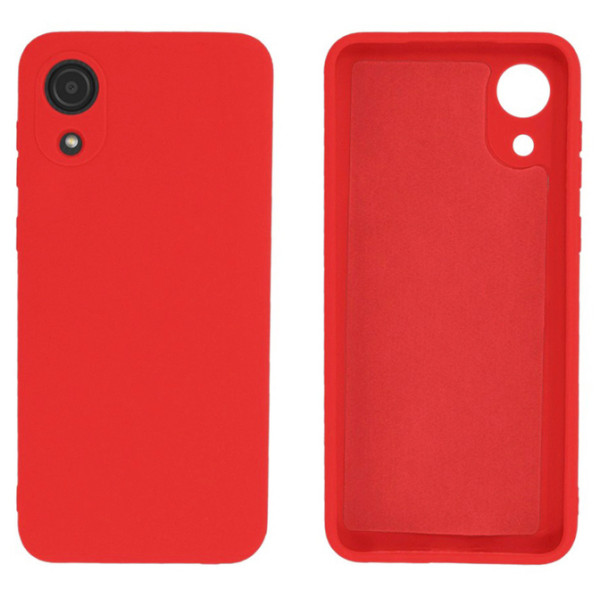 Силиконовый чехол для Samsung A03 Silicone Case Full Red