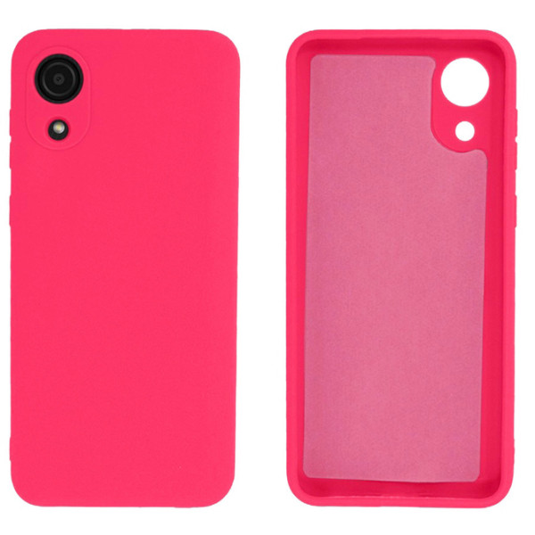 Силиконовый чехол для Samsung A03 Silicone Case Full Shiny Pink