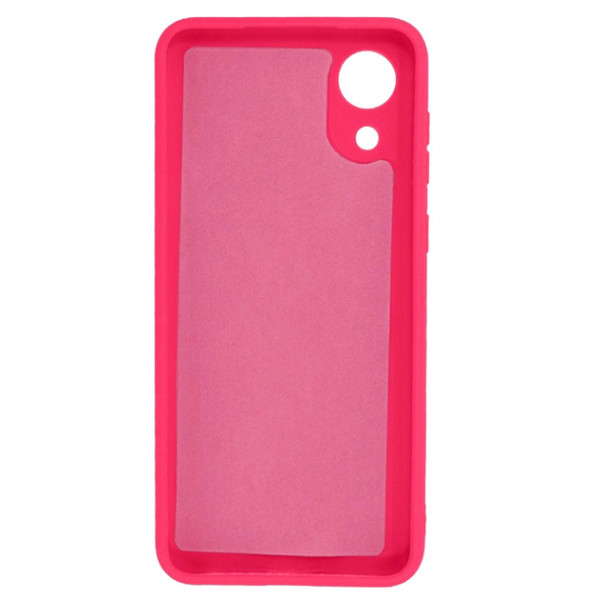 Силиконовый чехол для Samsung A03 Silicone Case Full Shiny Pink