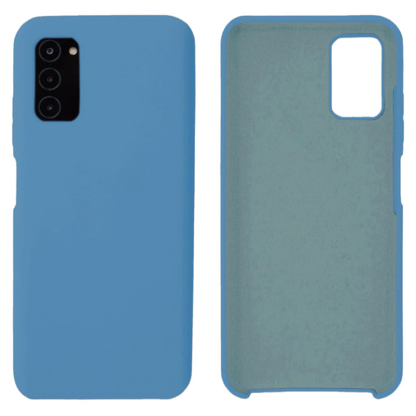 Силиконовый чехол для Samsung A03s Silicone Case Full Azure