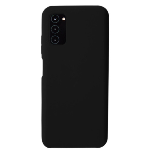 Силиконовый чехол для Samsung A03s Silicone Case Full Black