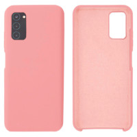 Силиконовый чехол для Samsung A03s Silicone Case Full Light Pink