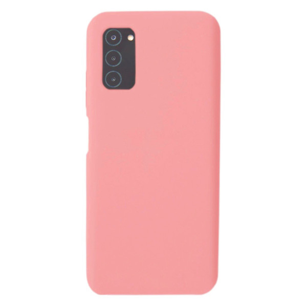 Силиконовый чехол для Samsung A03s Silicone Case Full Light Pink