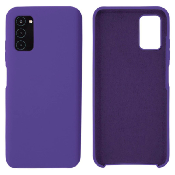 Силиконовый чехол для Samsung A03s Silicone Case Full Ultraviolet