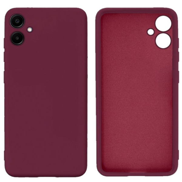 Силиконовый чехол для Samsung A06 Silicone Case Full Marsala