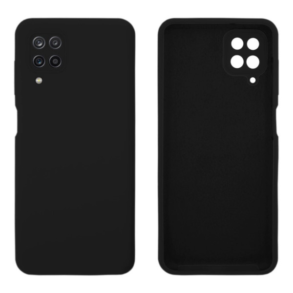Силиконовый чехол для Samsung A12 Silicone Case Full Black