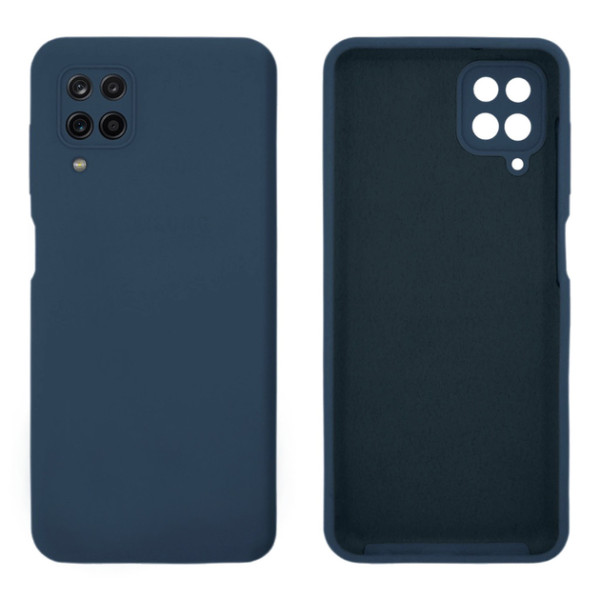 Силиконовый чехол для Samsung A12 Silicone Case Full Dark Blue