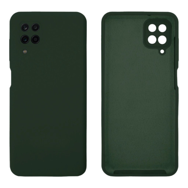Силиконовый чехол для Samsung A12 Silicone Case Full Forest Green