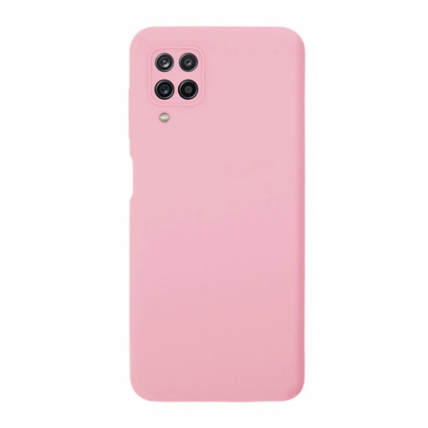 Силиконовый чехол для Samsung A12 Silicone Case Full Light Pink