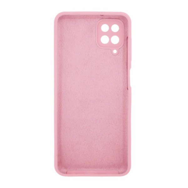 Силиконовый чехол для Samsung A12 Silicone Case Full Light Pink