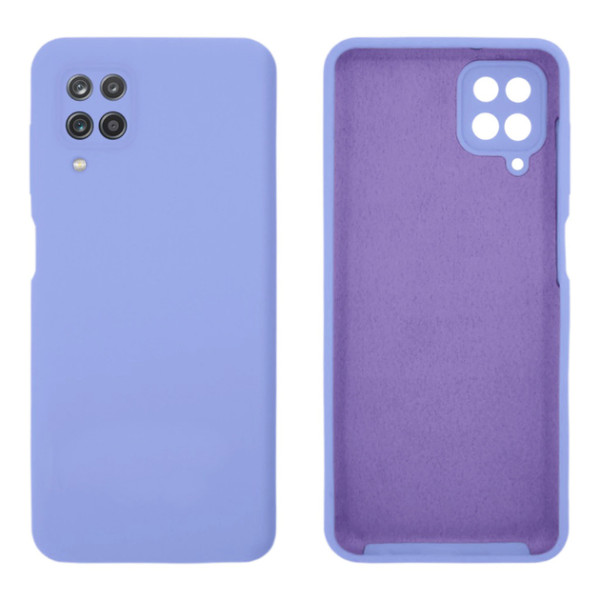 Силиконовый чехол для Samsung A12 Silicone Case Full Light Purple