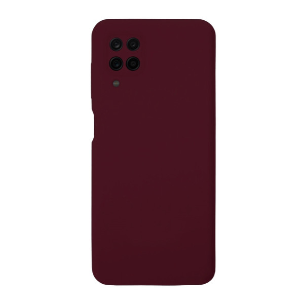 Силиконовый чехол для Samsung A12 Silicone Case Full Marsala