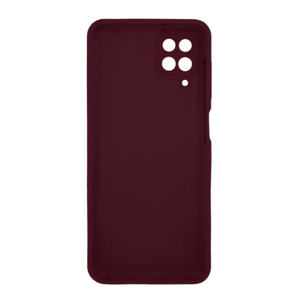 Силиконовый чехол для Samsung A12 Silicone Case Full Marsala