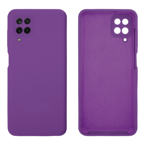 Силиконовый чехол для Samsung A12 Silicone Case Full Purple