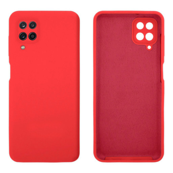 Силиконовый чехол для Samsung A12 Silicone Case Full Red