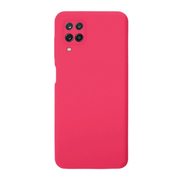 Силиконовый чехол для Samsung A12 Silicone Case Full Shiny Pink