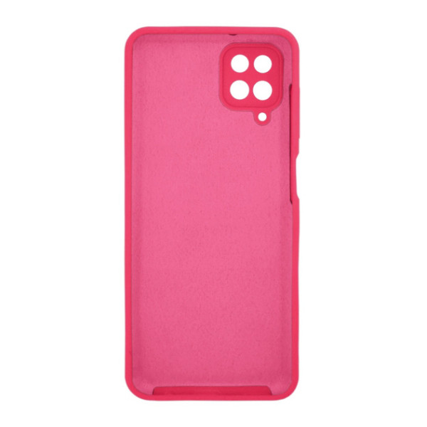 Силиконовый чехол для Samsung A12 Silicone Case Full Shiny Pink