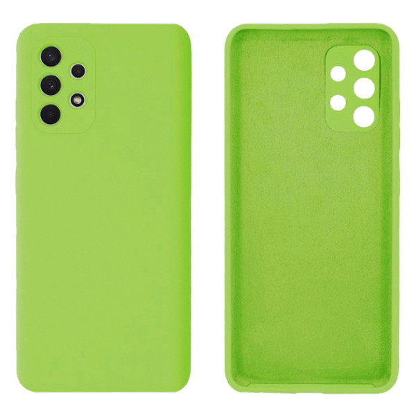 Силиконовый чехол для Samsung A13 4G Silicone Case Full Neon Green