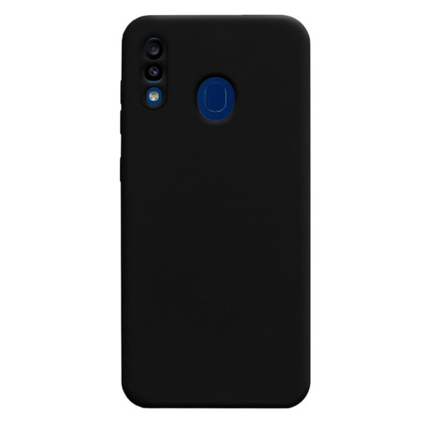Силіконовий чохол для Samsung A20/A30 Silicone Case Full Black