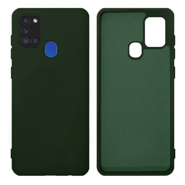 Силіконовий чохол для Samsung A21S Silicone Case Full Forest Green
