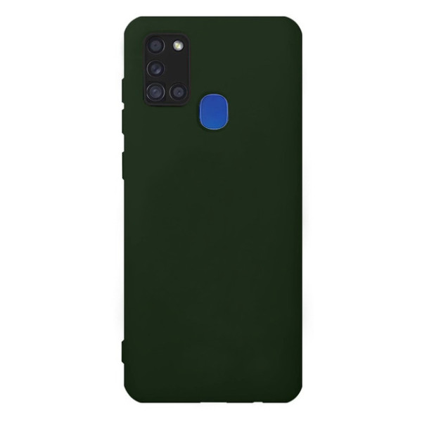 Силіконовий чохол для Samsung A21S Silicone Case Full Forest Green