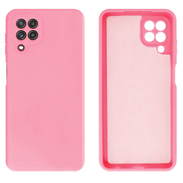 Силиконовый чехол для Samsung A22 4G Silicone Case Full Light Pink