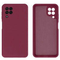Силиконовый чехол для Samsung A22 4G Silicone Case Full Marsala
