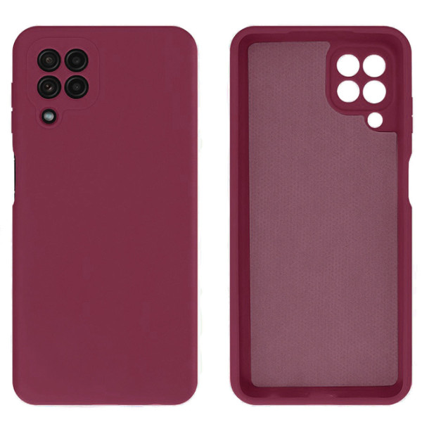 Силиконовый чехол для Samsung A22 4G Silicone Case Full Marsala