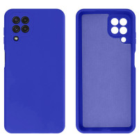 Силиконовый чехол для Samsung A22 4G Silicone Case Full Neon Blue
