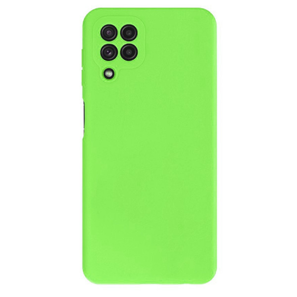 Силиконовый чехол для Samsung A22 4G Silicone Case Full Neon Green