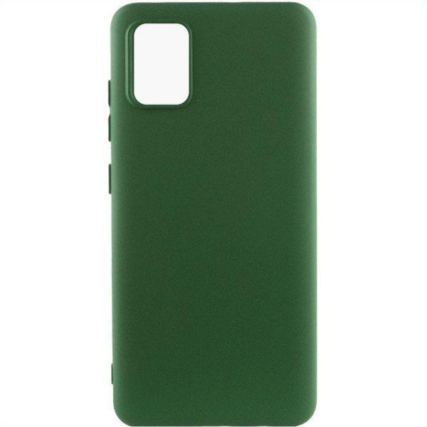 Силіконовий чохол для Samsung A31 Silicone Case Full Dark Green