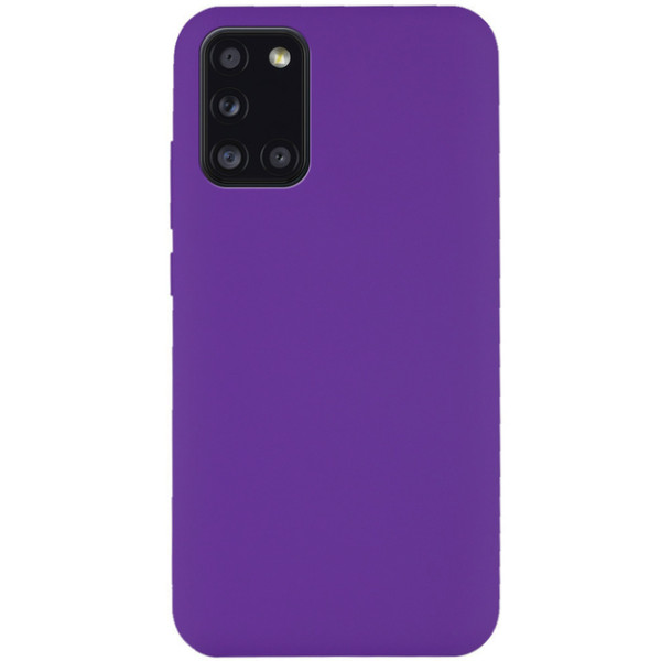 Силиконовый чехол для Samsung A31 Silicone Case Full Purple