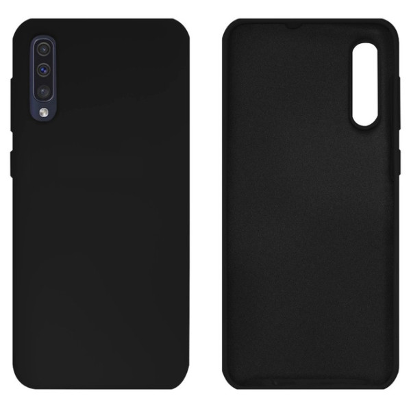 Силиконовый чехол для Samsung A50 Silicone Case Full Black