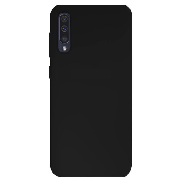 Силиконовый чехол для Samsung A50 Silicone Case Full Black