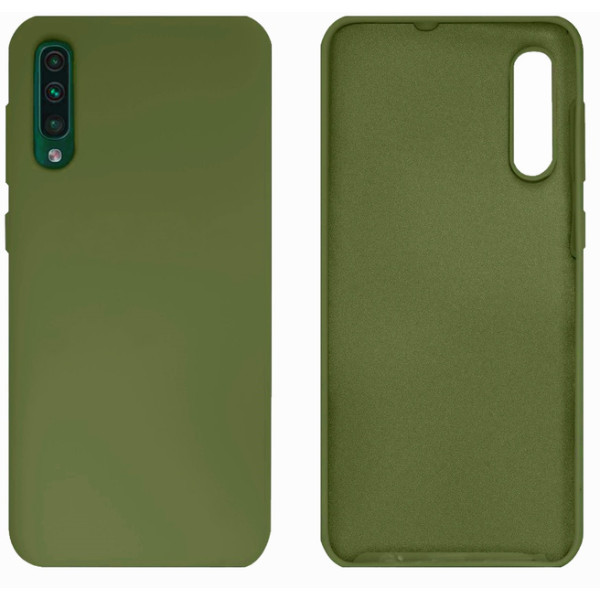 Силиконовый чехол для Samsung A50 Silicone Case Full Khaki