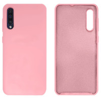 Силіконовий чохол для Samsung A50 Silicone Case Full Light Pink