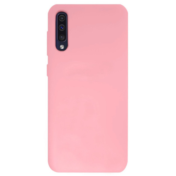 Силиконовый чехол для Samsung A50 Silicone Case Full Light Pink