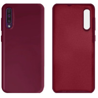 Силиконовый чехол для Samsung A50 Silicone Case Full Marsala