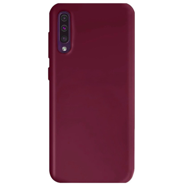 Силиконовый чехол для Samsung A50 Silicone Case Full Marsala