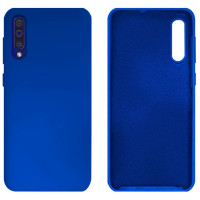 Силиконовый чехол для Samsung A50 Silicone Case Full Neon Blue