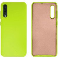 Силіконовий чохол для Samsung A50 Silicone Case Full Neon Green