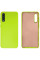 Силиконовый чехол для Samsung A50 Silicone Case Full Neon Green