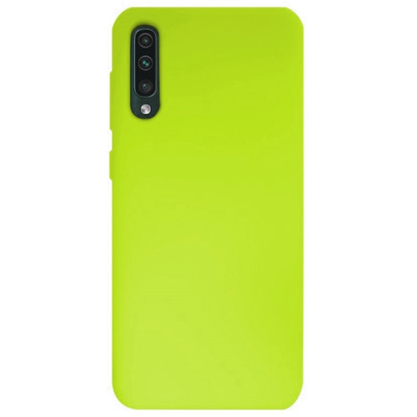 Силиконовый чехол для Samsung A50 Silicone Case Full Neon Green