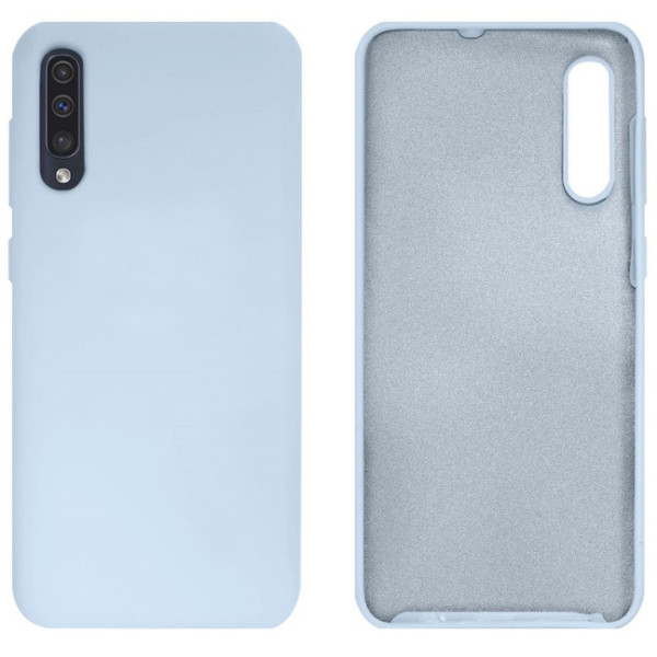 Силиконовый чехол для Samsung A50 Silicone Case Full Sky blue