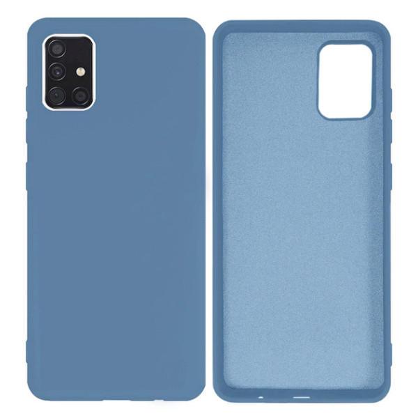 Силиконовый чехол для Samsung A51 Silicone Case Full Azure